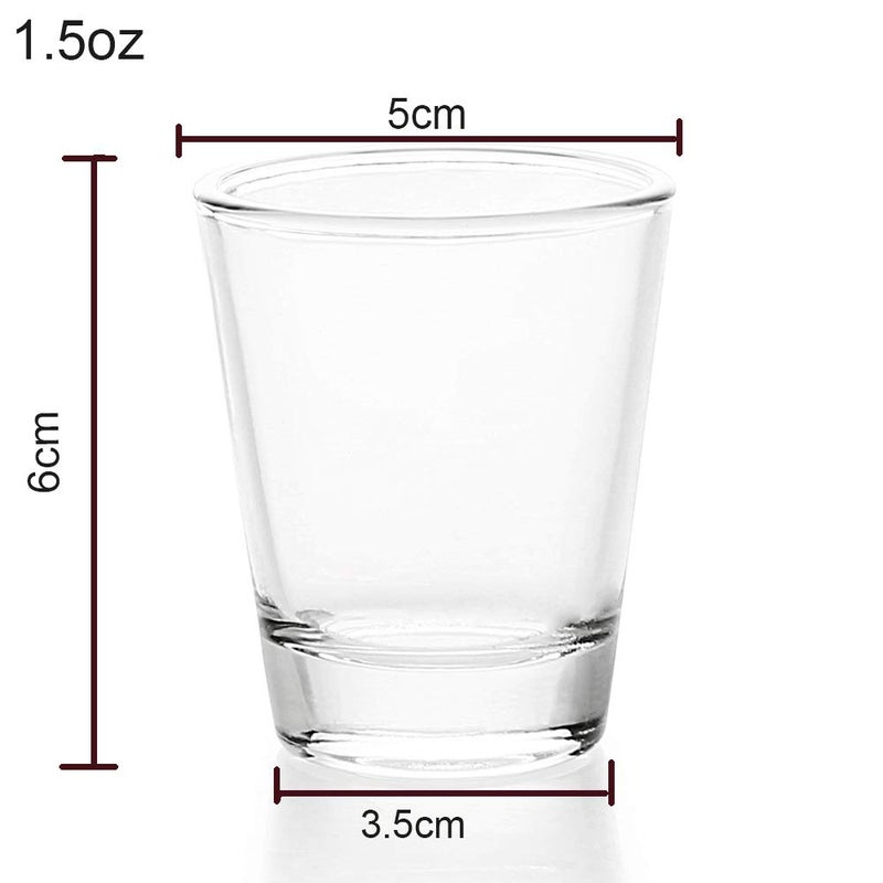 BCnmviku 1.5 oz Shot Glasses Sets with Heavy Base, Clear Shot Glass (2 Pack) - Image 2